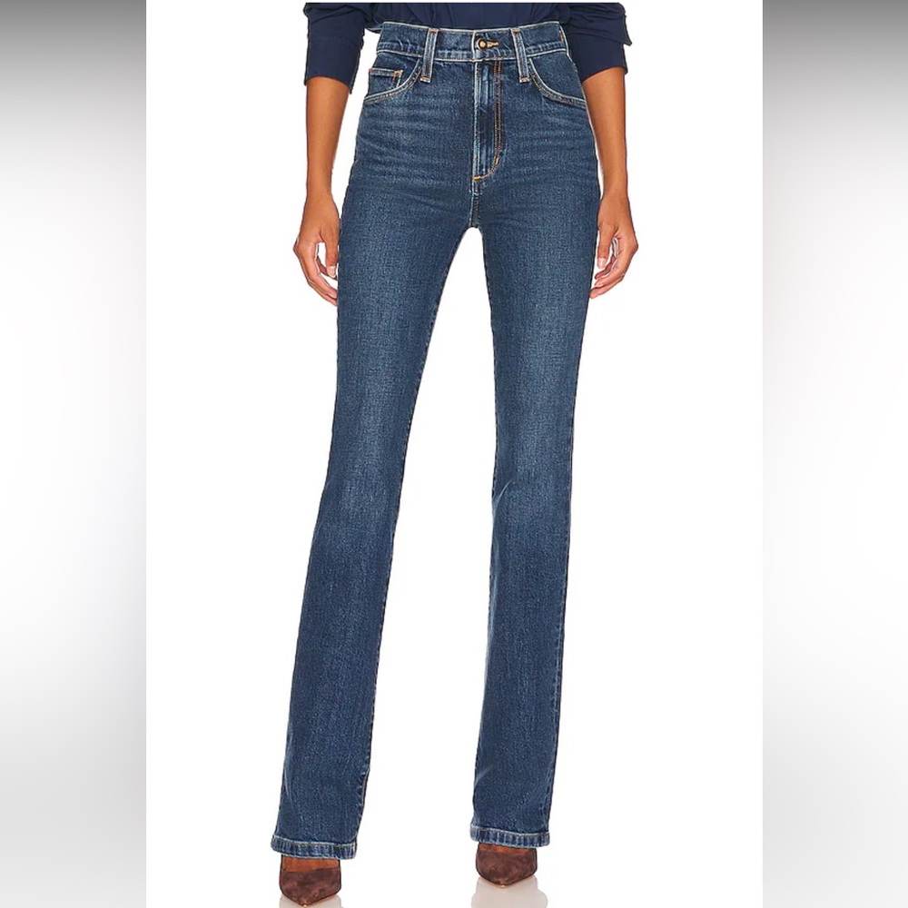 Valentina Super High Rise Boot Cut Jean in Woodside